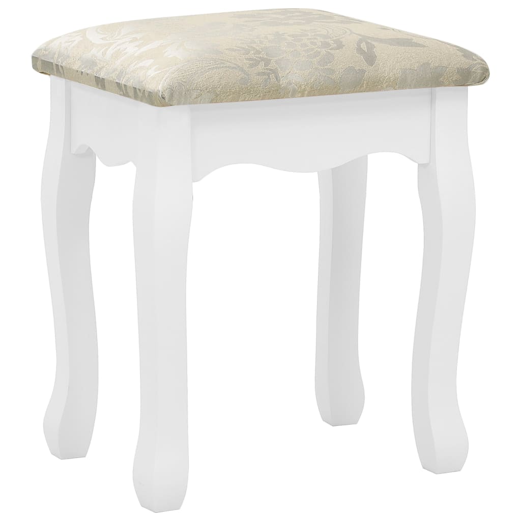 Ensemble de coiffeuse avec tabouret Blanc 75x69x140cm Paulownia - XIOS