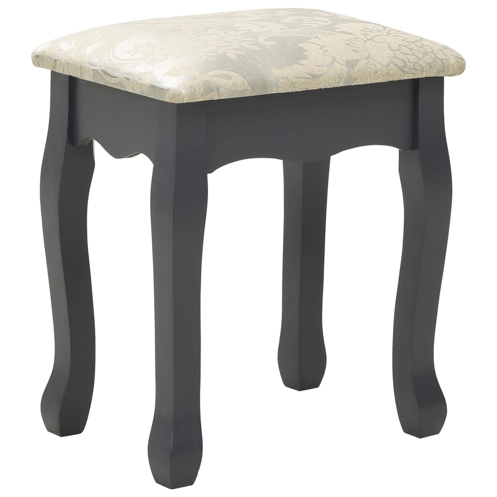 Ensemble de coiffeuse avec tabouret Gris 75x69x140 cm Paulownia - XIOS