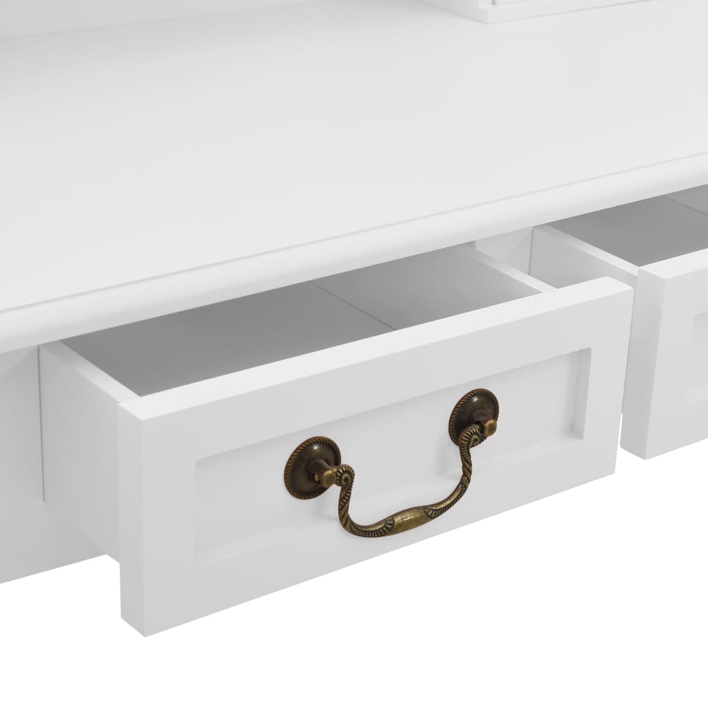 Ensemble de coiffeuse avec tabouret Blanc 80x69x141cm Paulownia - XIOS