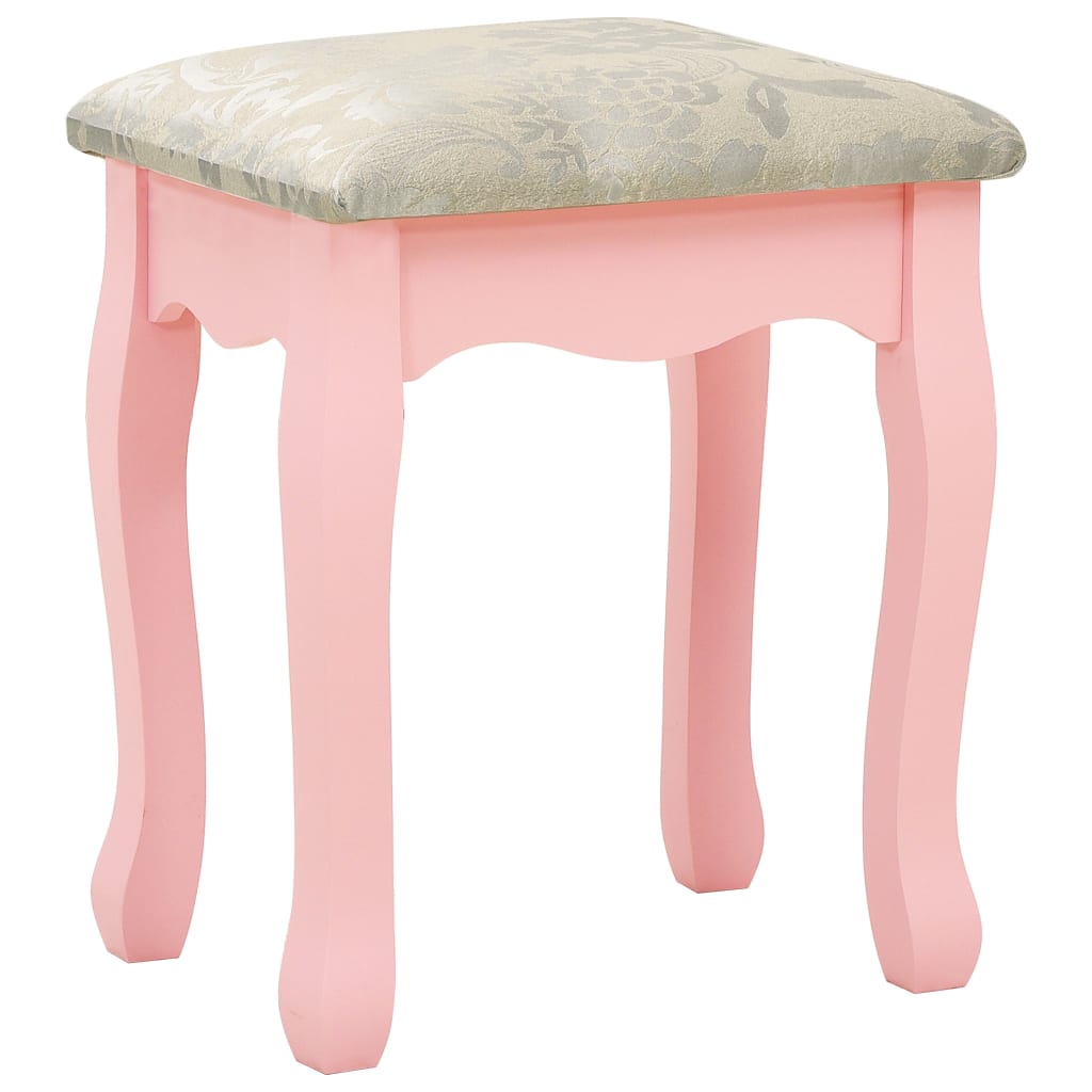 Coiffeuse et tabouret Rose 65x36x128 cm Bois de paulownia MDF - XIOS