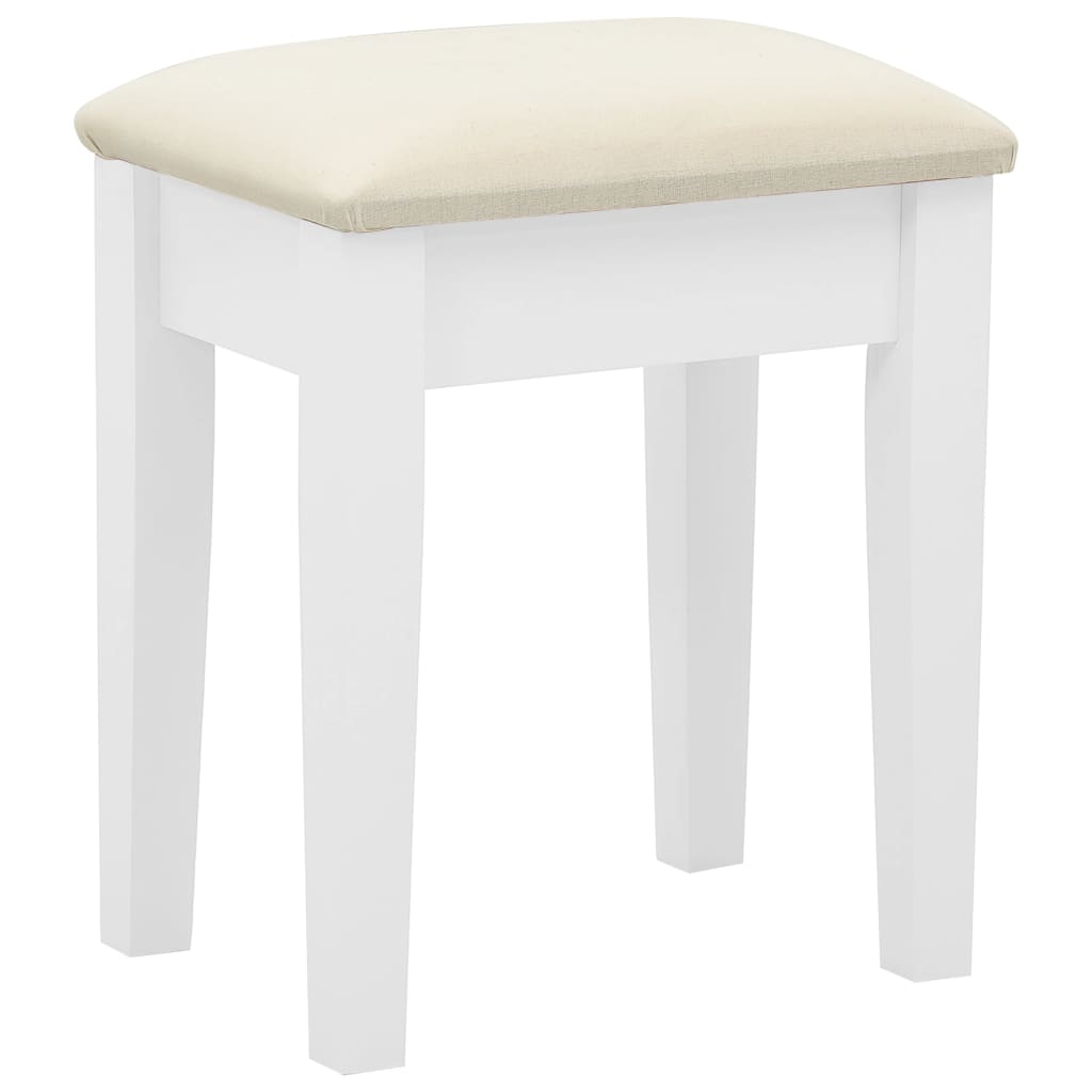 Coiffeuse et tabouret Blanc 65x36x128 cm Bois de paulownia MDF - XIOS