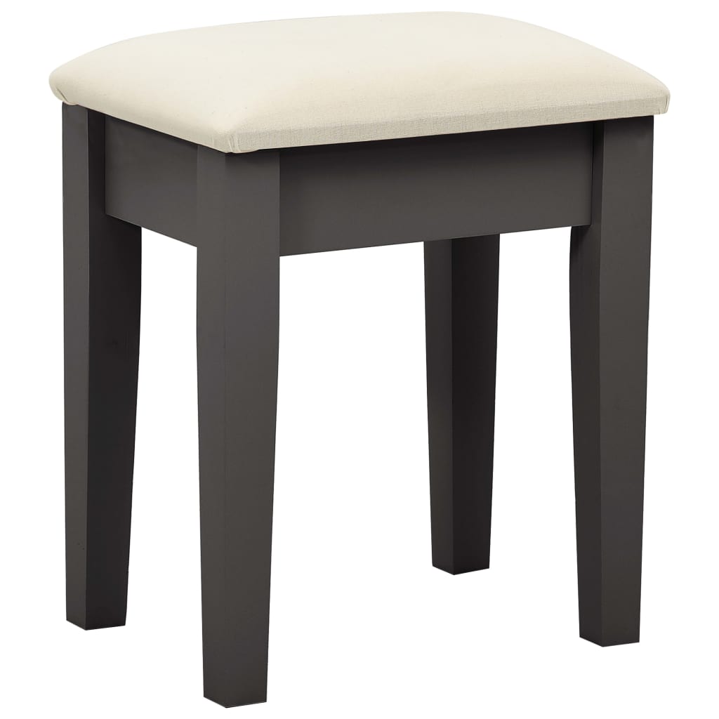 Coiffeuse et tabouret Gris 65x36x128 cm Bois de paulownia MDF - XIOS