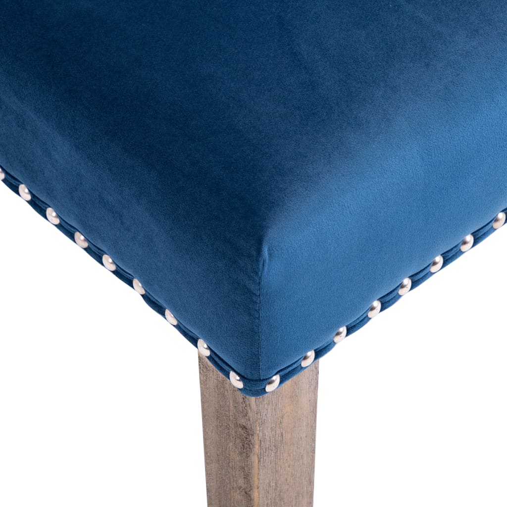 Chaise de salle à manger Bleu Velours - XIOS