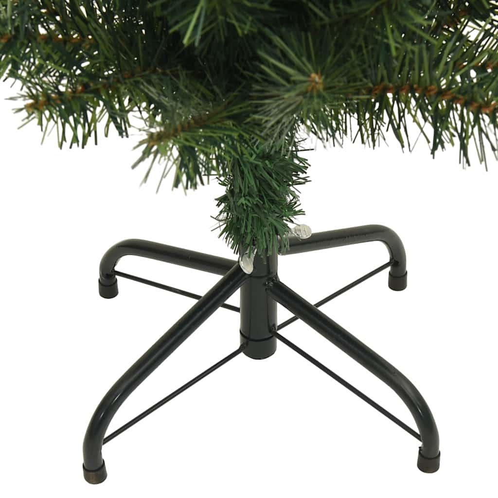 Sapin de Noël artificiel mince avec support vert 180 cm PVC - XIOS