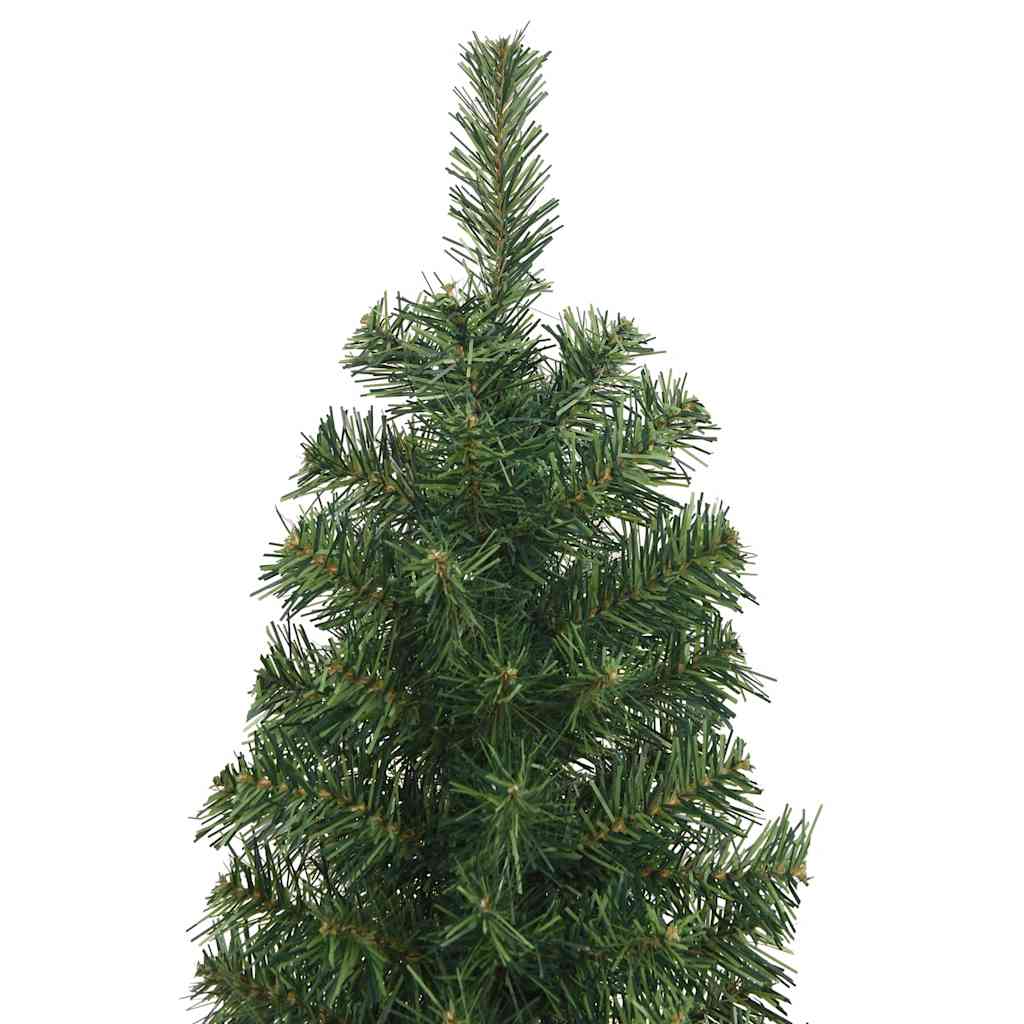 Sapin de Noël artificiel mince avec support vert 240 cm PVC - XIOS