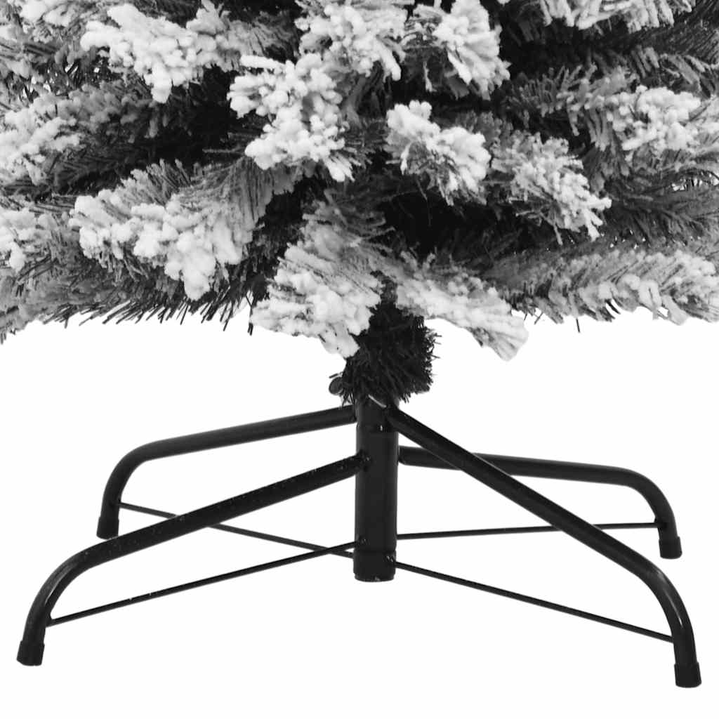Sapin de Noël artificiel mince flocon de neige vert 180 cm PVC - XIOS