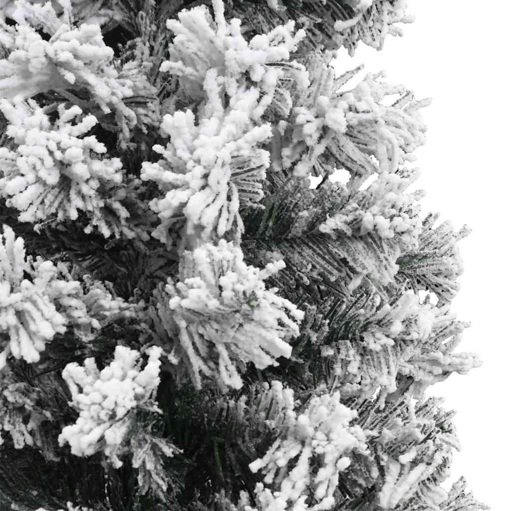 Sapin de Noël artificiel mince flocon de neige vert 210 cm PVC - XIOS