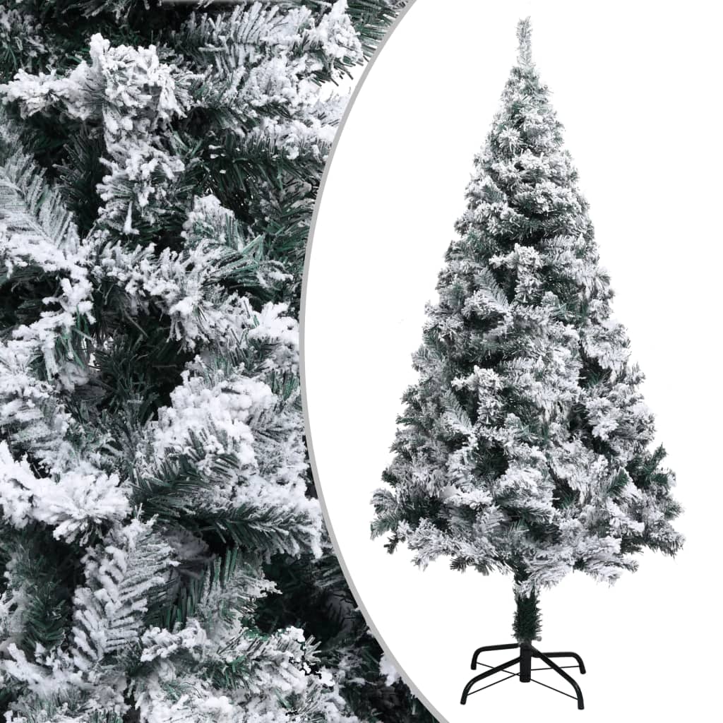 Sapin de Noël artificiel avec neige floquée vert 150 cm PVC - XIOS