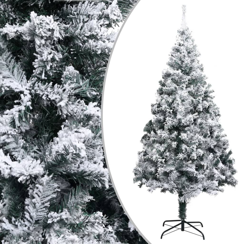 Sapin de Noël artificiel avec neige floquée vert 210 cm PVC - XIOS