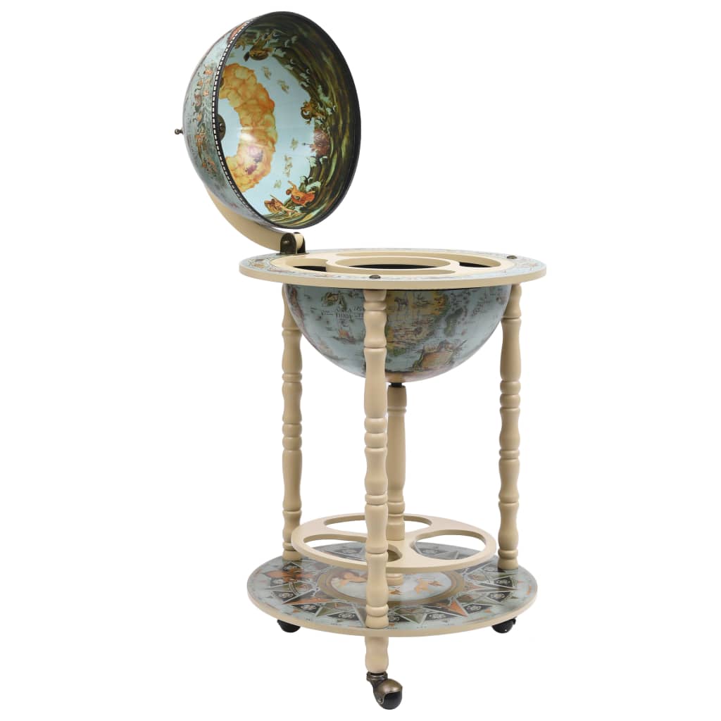 Bar sous forme de globe Bois d'eucalyptus Bleu - XIOS