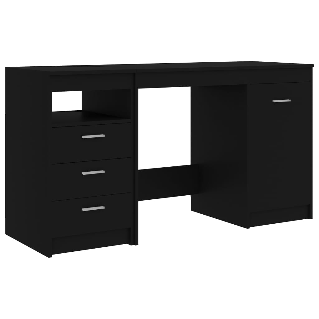 Bureau Noir 140x50x76 cm Bois d’ingénierie - XIOS