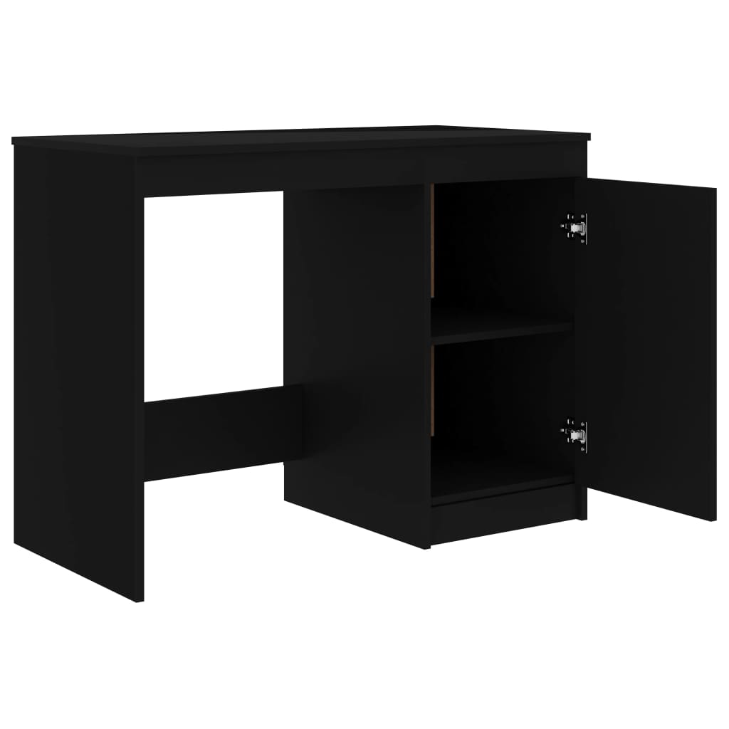 Bureau Noir 140x50x76 cm Bois d’ingénierie - XIOS