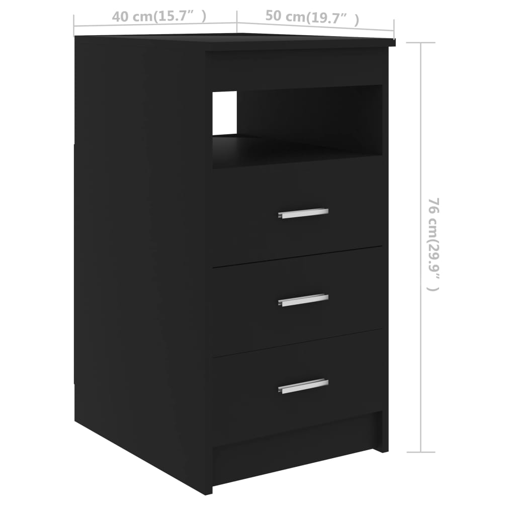 Bureau Noir 140x50x76 cm Bois d’ingénierie - XIOS