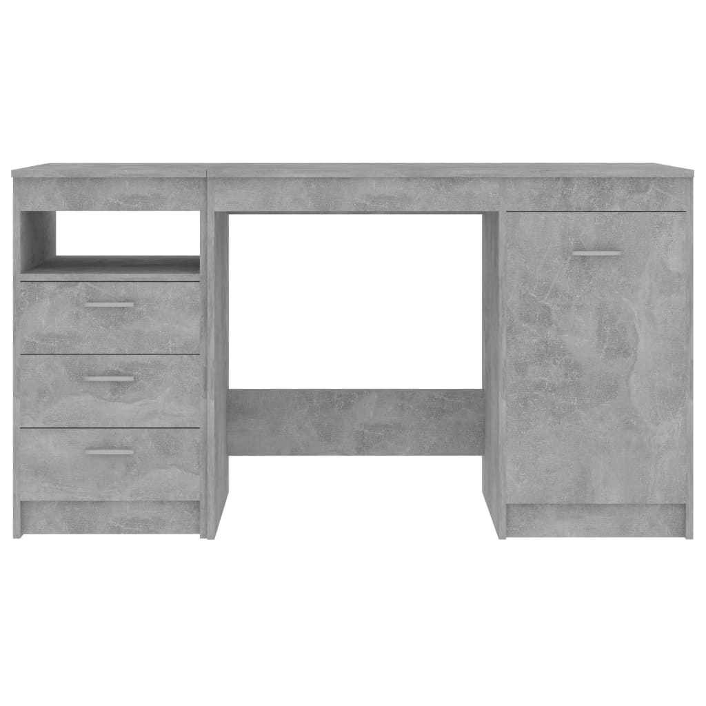 Bureau Gris béton 140x50x76 cm Bois d’ingénierie - XIOS