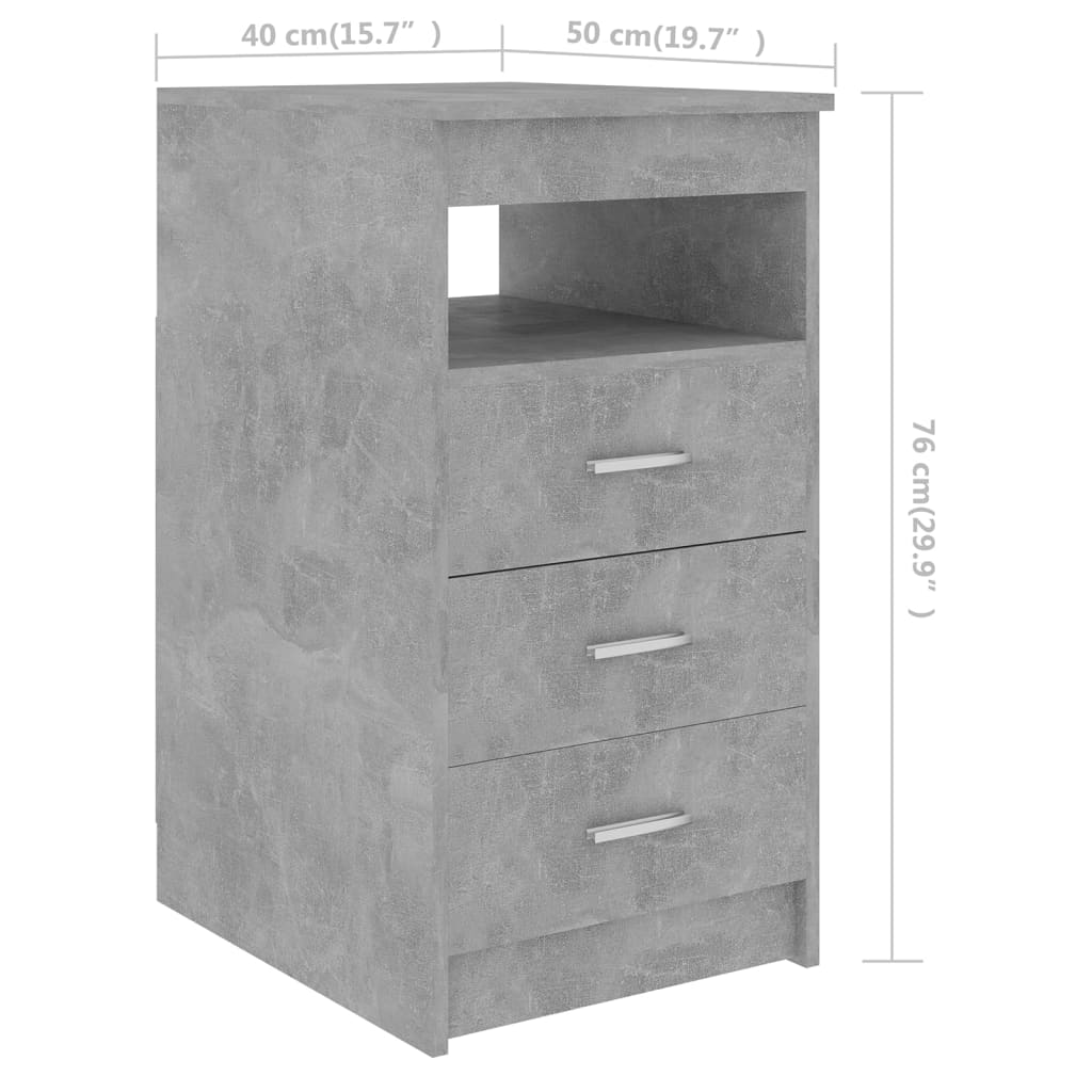 Bureau Gris béton 140x50x76 cm Bois d’ingénierie - XIOS