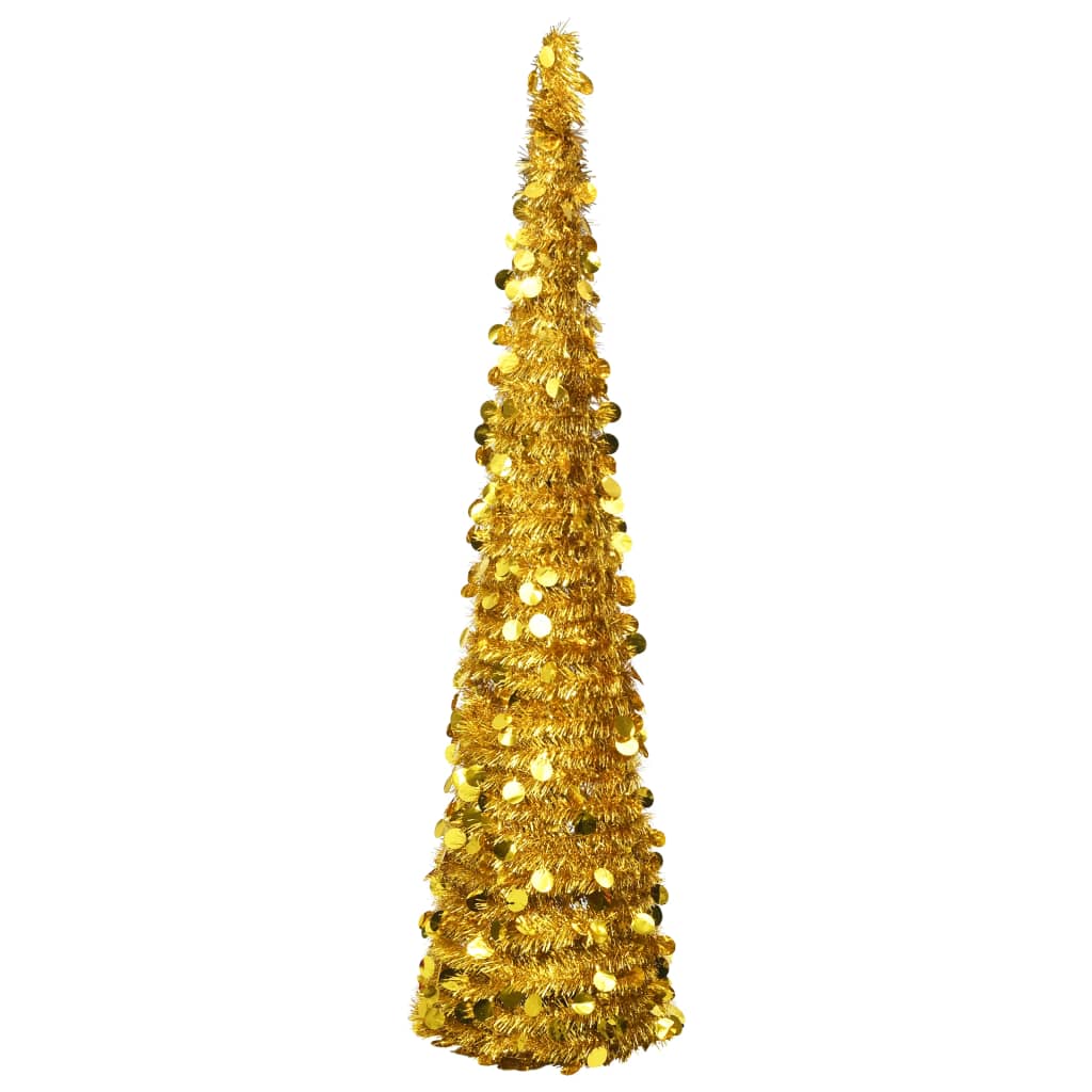 Sapin de Noël artificiel escamotable doré 180 cm PET - XIOS