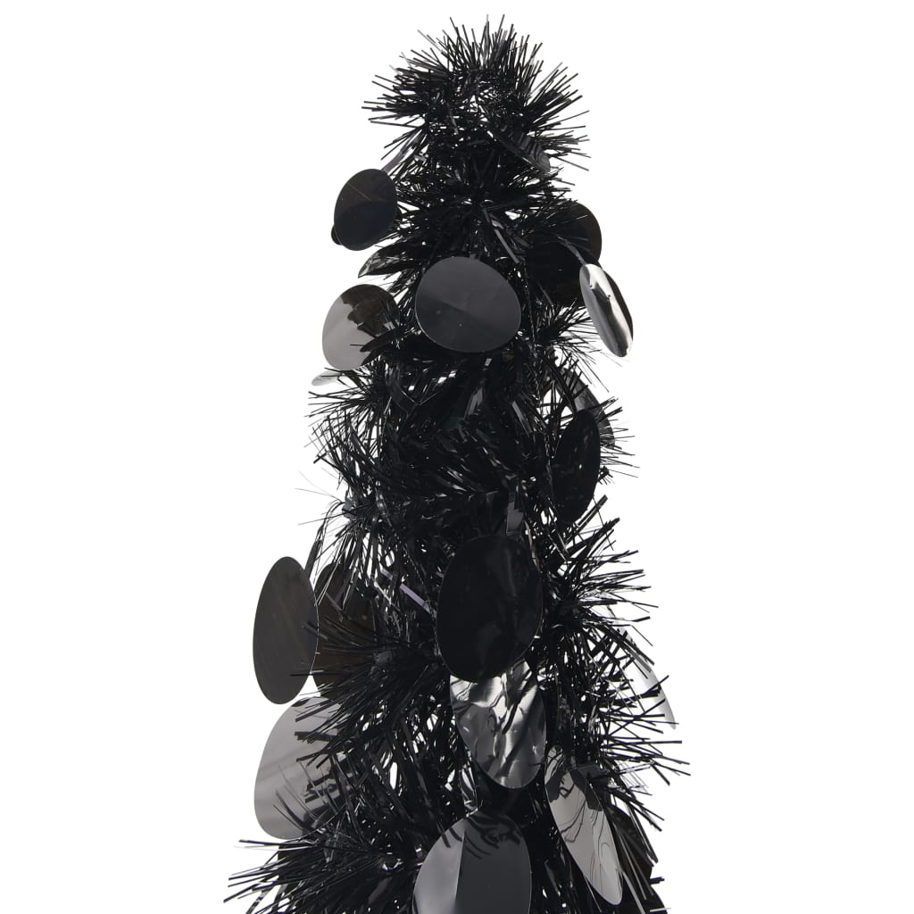 Sapin de Noël artificiel escamotable noir 120 cm PET - XIOS