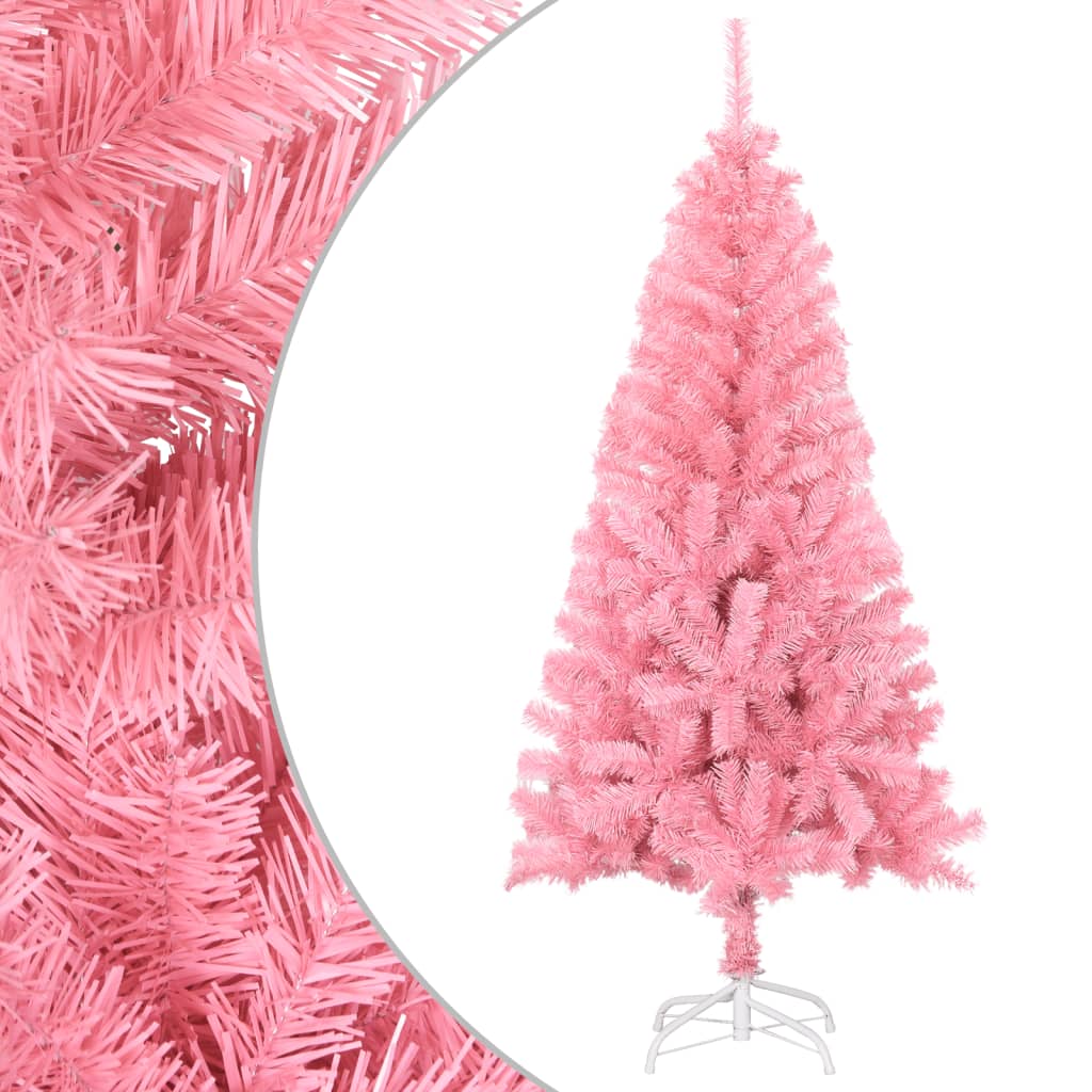 Sapin de Noël artificiel avec support rose 150 cm PVC - XIOS