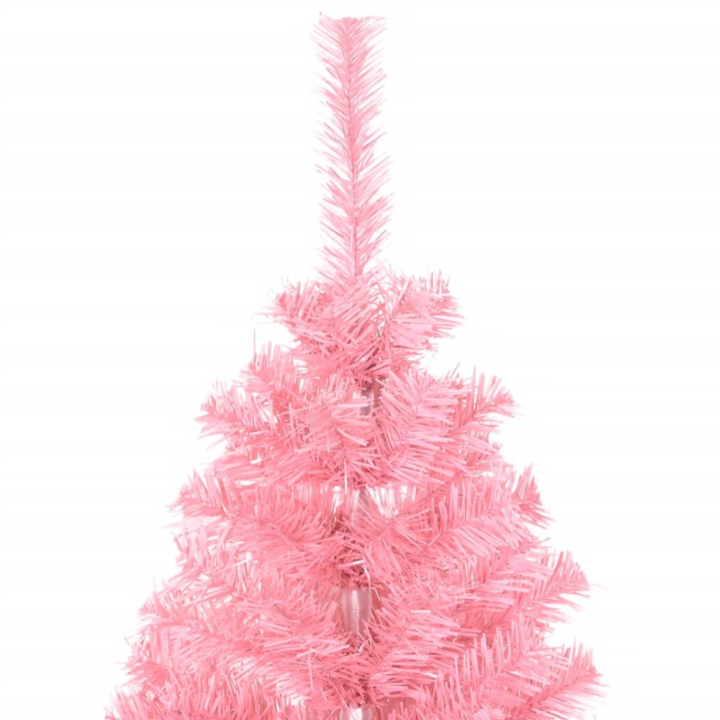 Sapin de Noël artificiel avec support rose 150 cm PVC - XIOS