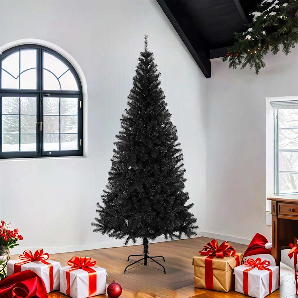 Sapin de Noël artificiel avec support noir 180 cm PVC - XIOS