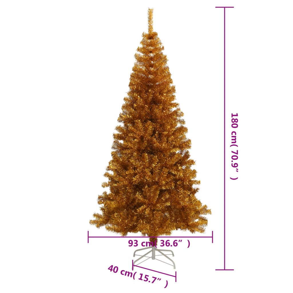 Sapin de Noël artificiel avec support Doré 180 cm PET - XIOS