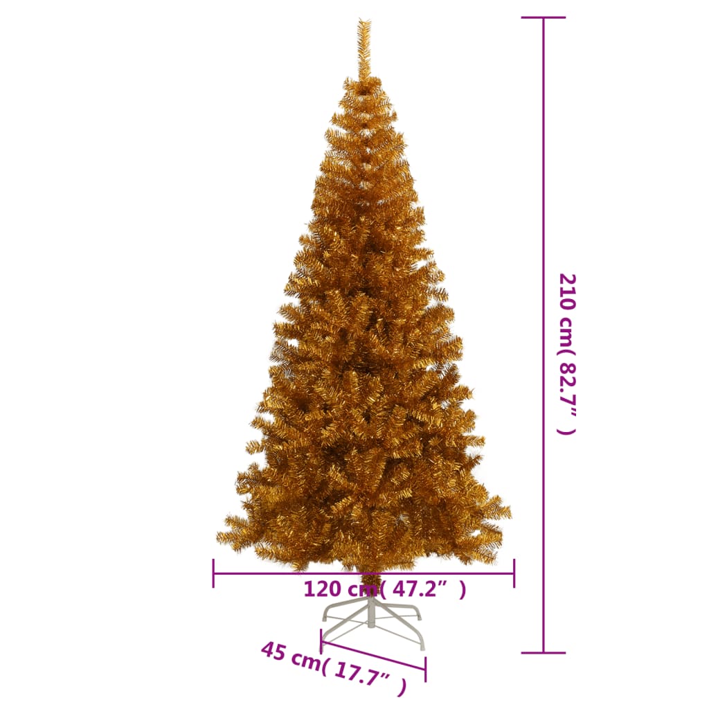 Sapin de Noël artificiel avec support Doré 210 cm PET - XIOS