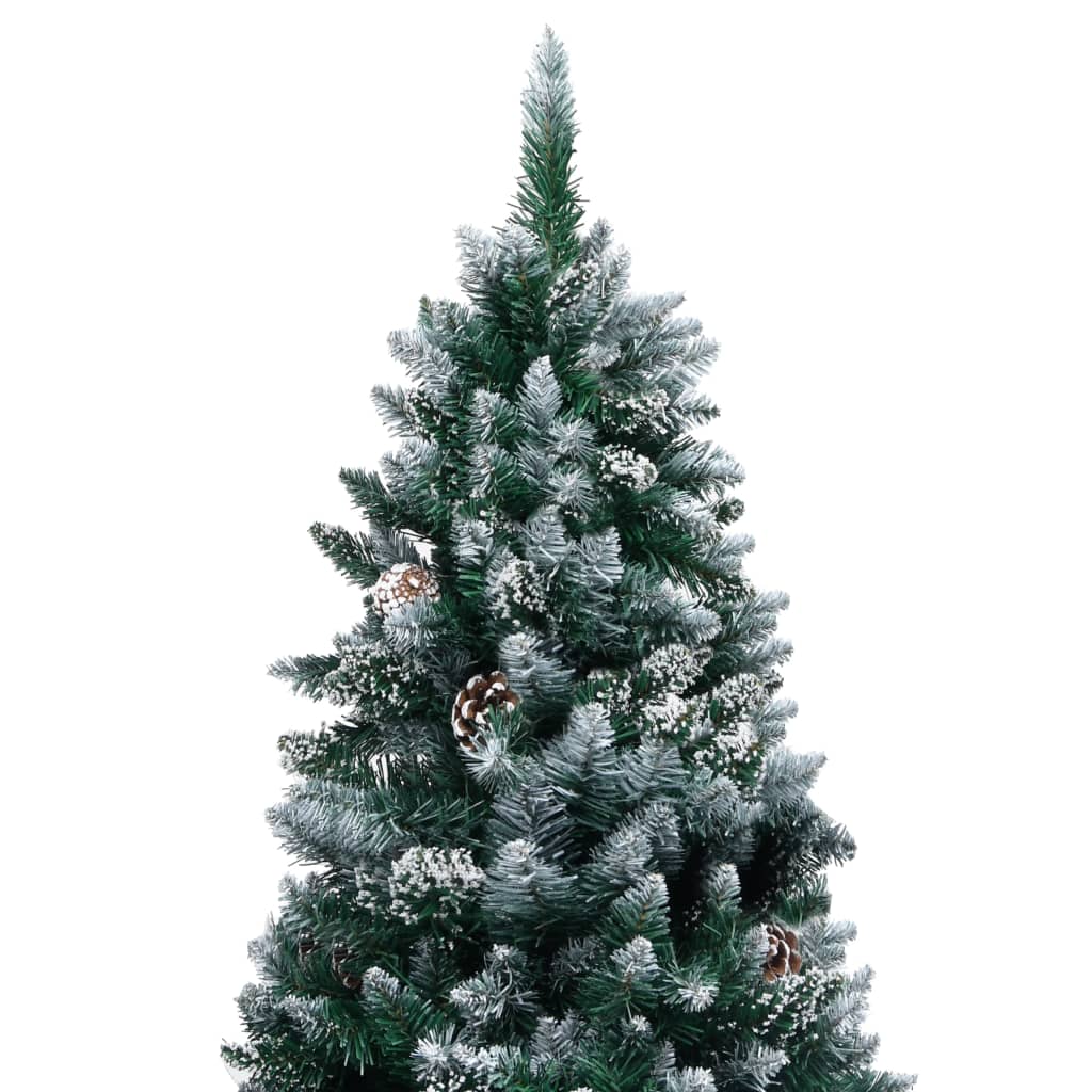 Sapin de Noël avec pommes de pin et neige blanche 150 cm - XIOS