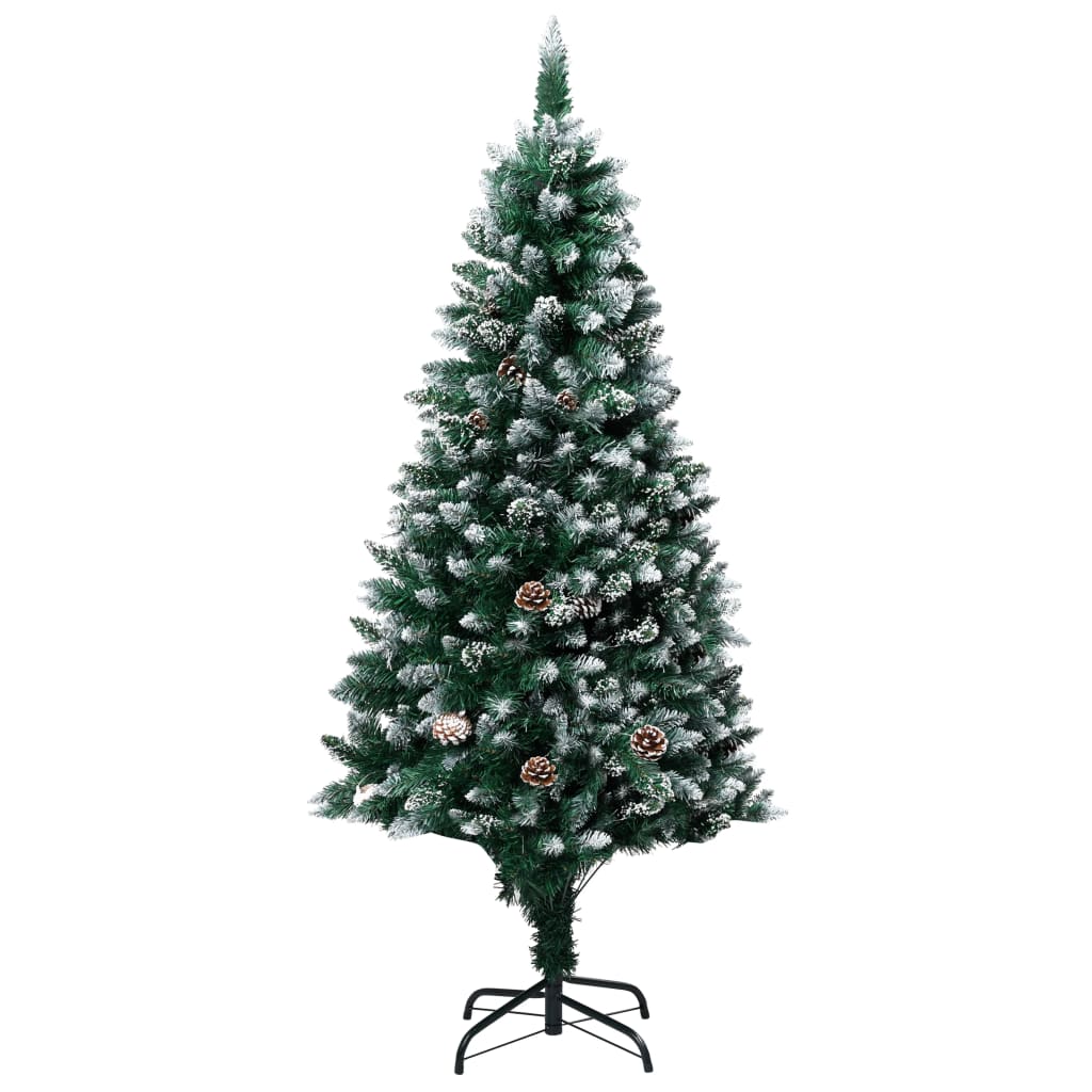 Sapin de Noël avec pommes de pin et neige blanche 180 cm - XIOS