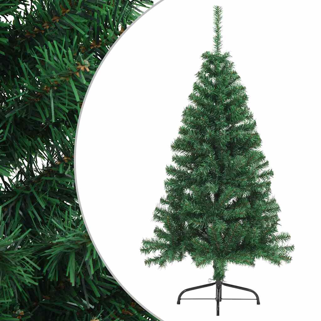 Sapin de Noël artificiel moitié avec support vert 150 cm PVC - XIOS