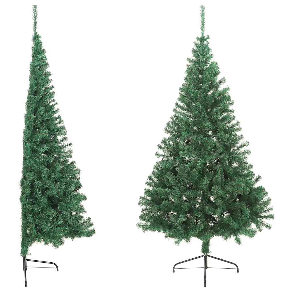 Sapin de Noël artificiel moitié avec support vert 210 cm PVC - XIOS