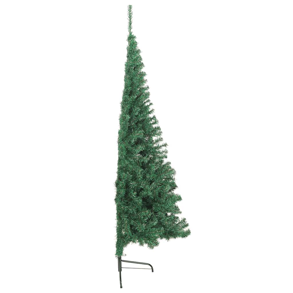 Sapin de Noël artificiel moitié avec support vert 210 cm PVC - XIOS