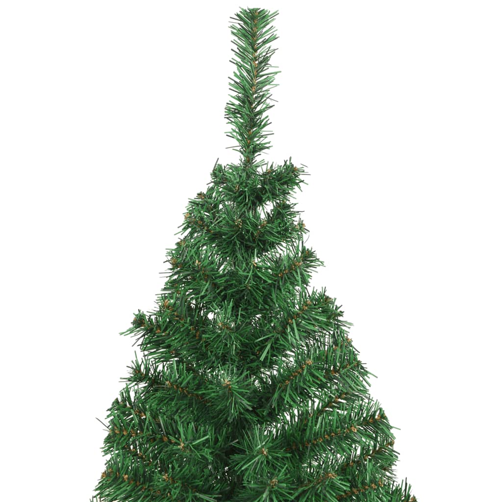 Arbre de Noël artificiel avec branches épaisses vert 210 cm PVC