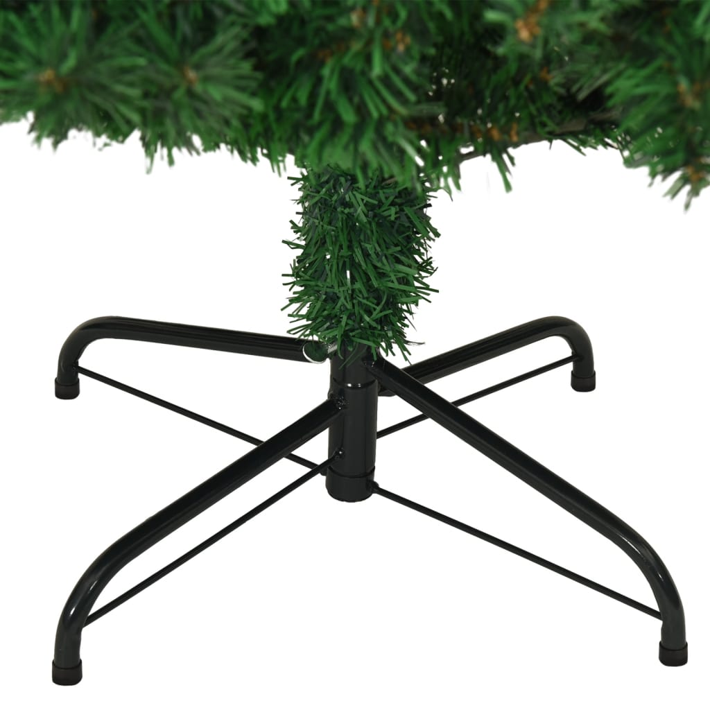 Arbre de Noël artificiel avec branches épaisses vert 210 cm PVC