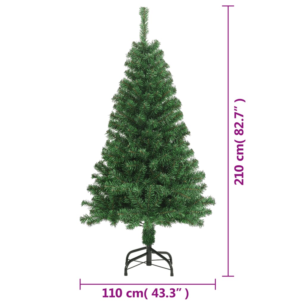 Arbre de Noël artificiel avec branches épaisses vert 210 cm PVC - XIOS