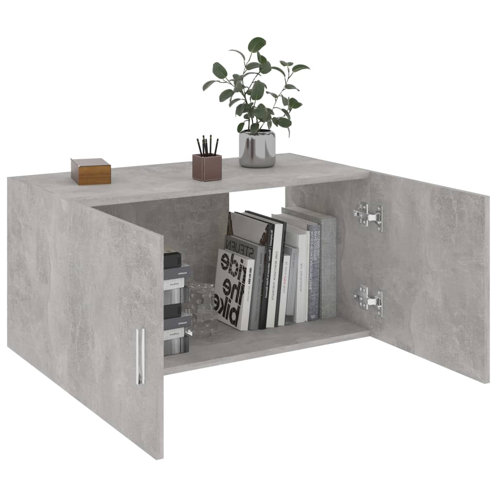 Armoire murale Gris béton 80x39x40 cm Bois d'ingénierie - XIOS