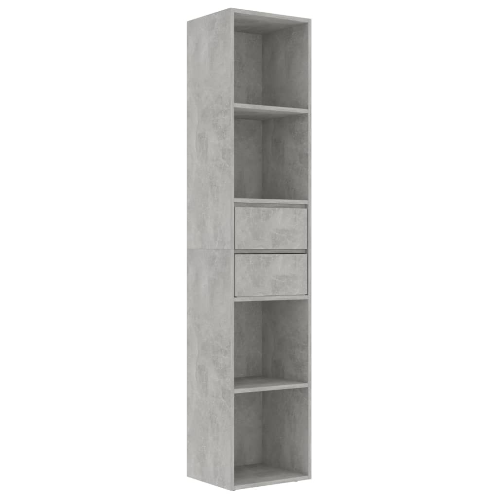 Bibliothèque Gris béton 36x30x171 cm Bois d'ingénierie - XIOS