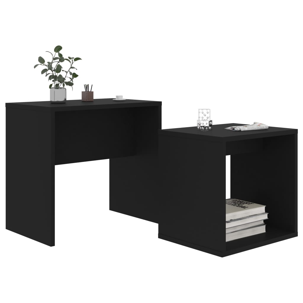 Ensemble de table basse Noir 48x30x45 cm Bois d'ingénierie - XIOS