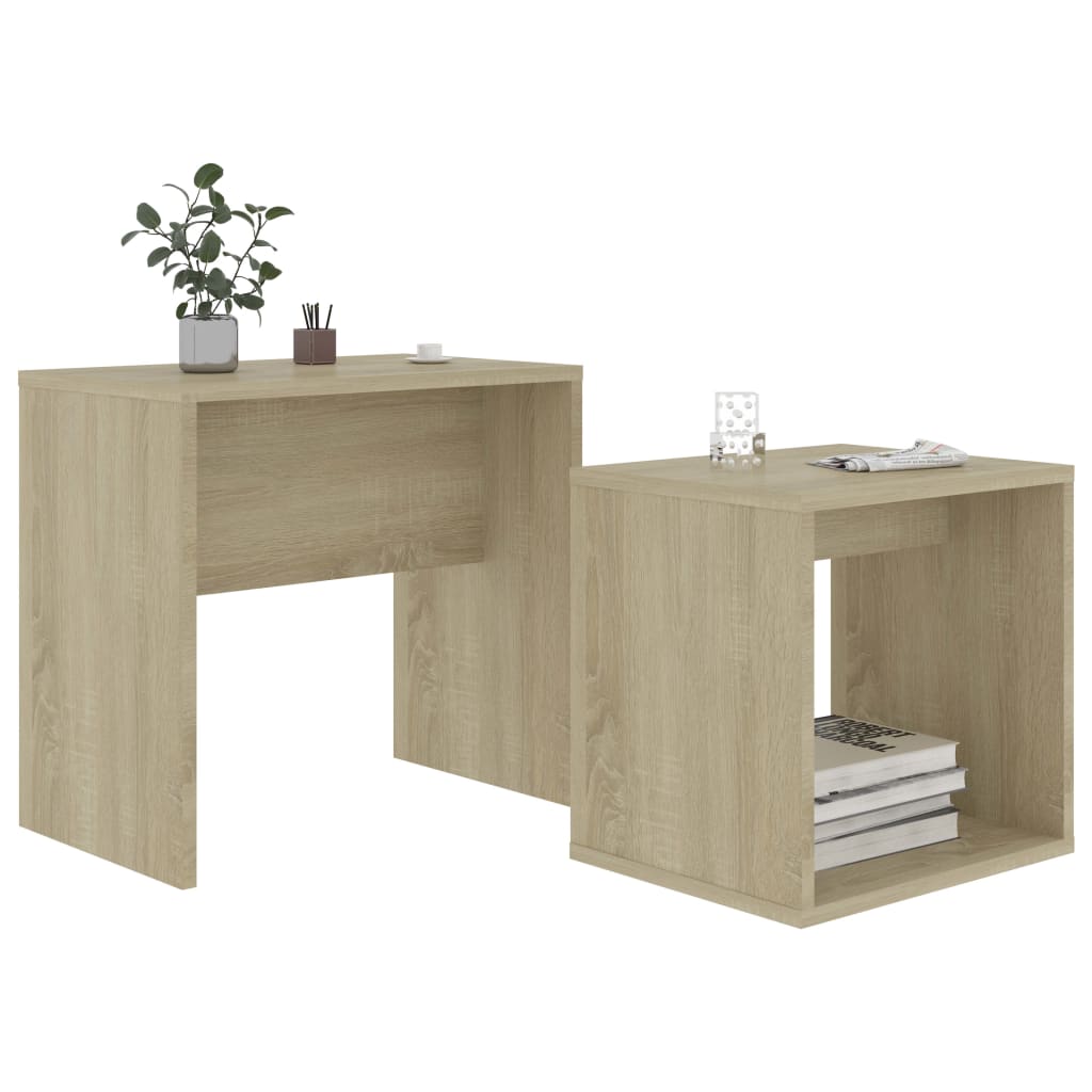 Ensemble de table basse Chêne sonoma 48x30x45cm Bois ingénierie - XIOS