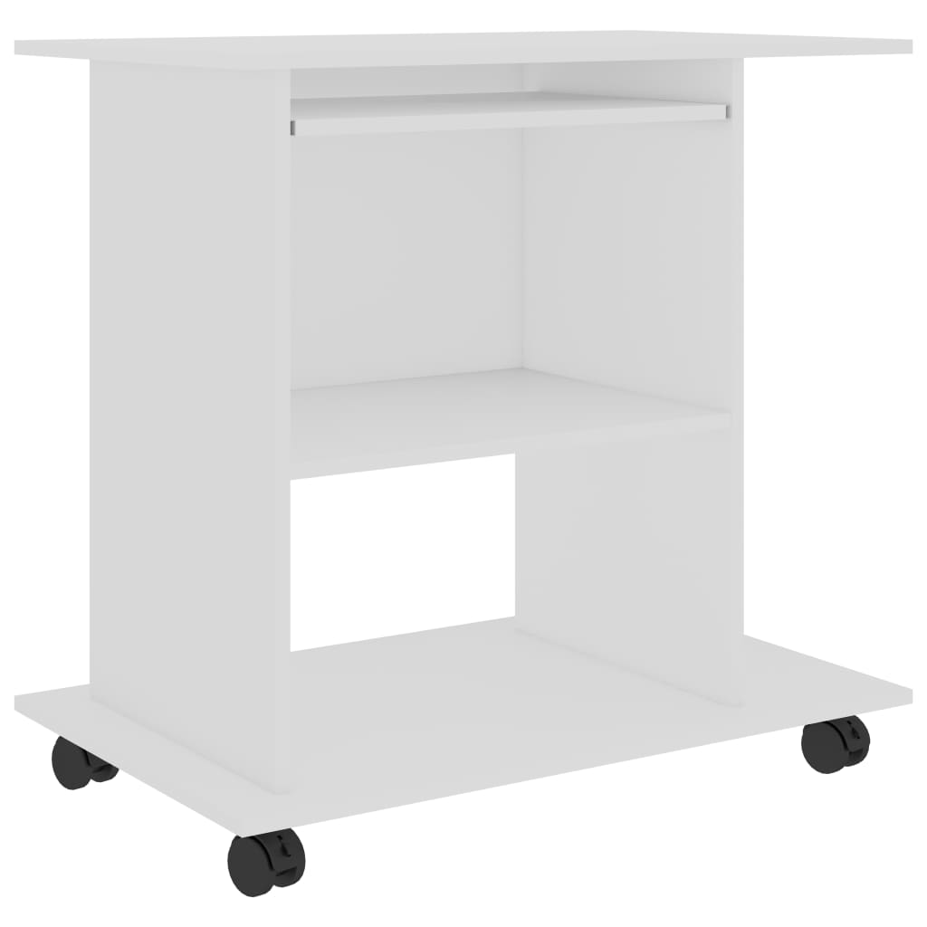 Bureau d'ordinateur Blanc 80x50x75 cm Bois d'ingénierie - XIOS