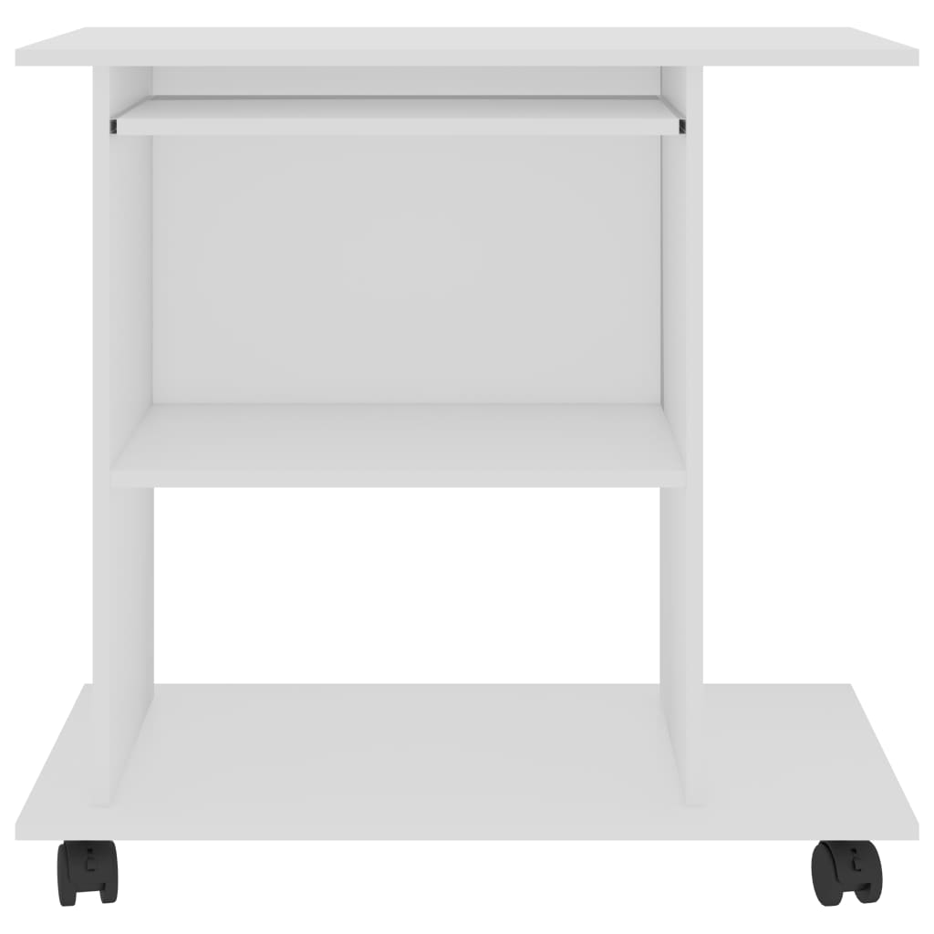 Bureau d'ordinateur Blanc 80x50x75 cm Bois d'ingénierie - XIOS