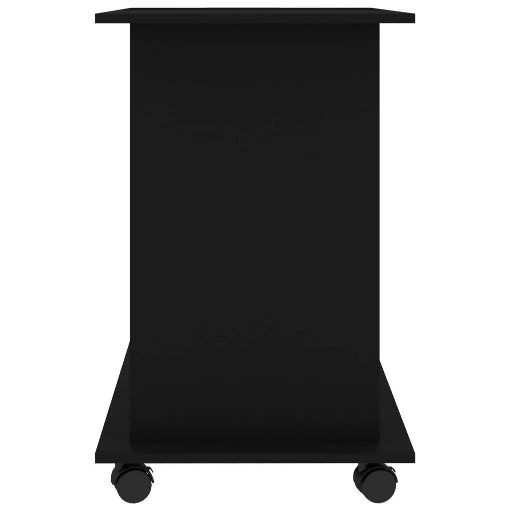 Bureau d'ordinateur Noir 80x50x75 cm Bois d'ingénierie