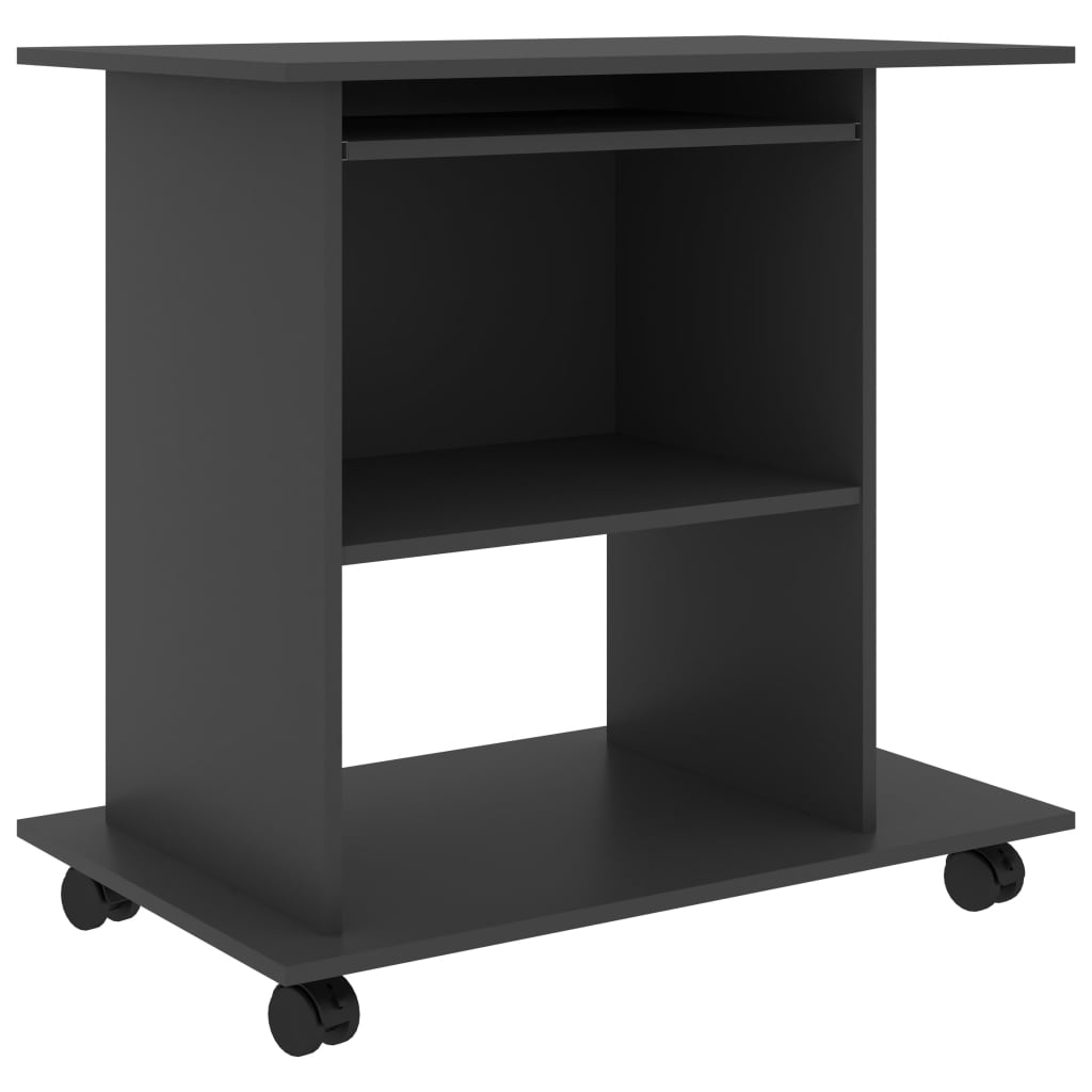 Bureau d'ordinateur Gris 80x50x75 cm Aggloméré - XIOS