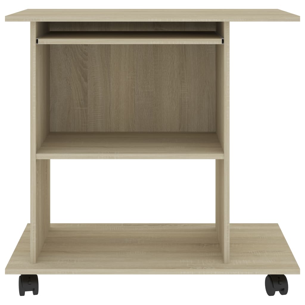 Bureau d'ordinateur Chêne sonoma 80x50x75 cm Bois d'ingénierie - XIOS