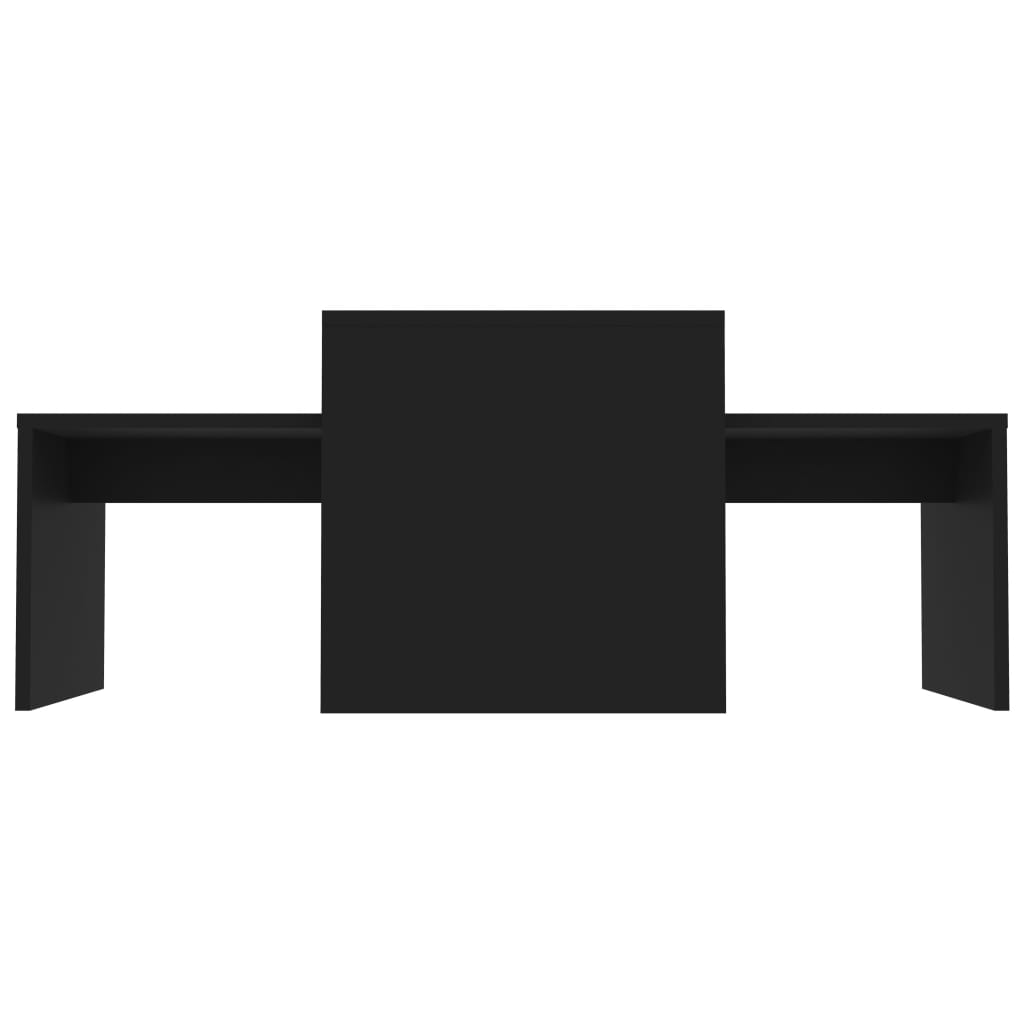 Ensemble de tables basses Noir 100x48x40 cm bois d’ingénierie - XIOS