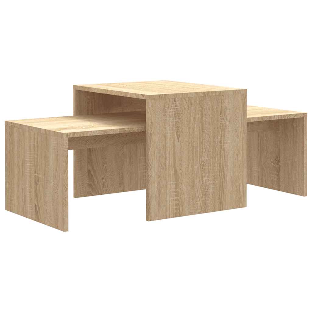 Ensemble de tables basses Chêne sonoma bois d’ingénierie - XIOS