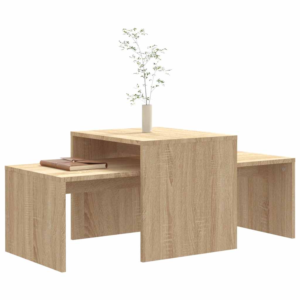 Ensemble de tables basses Chêne sonoma bois d’ingénierie - XIOS
