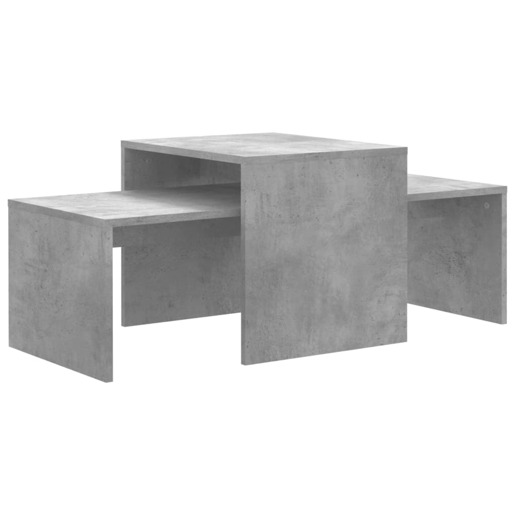 Ensemble de table basse Gris béton 100x48x40 cm Bois ingénierie - XIOS