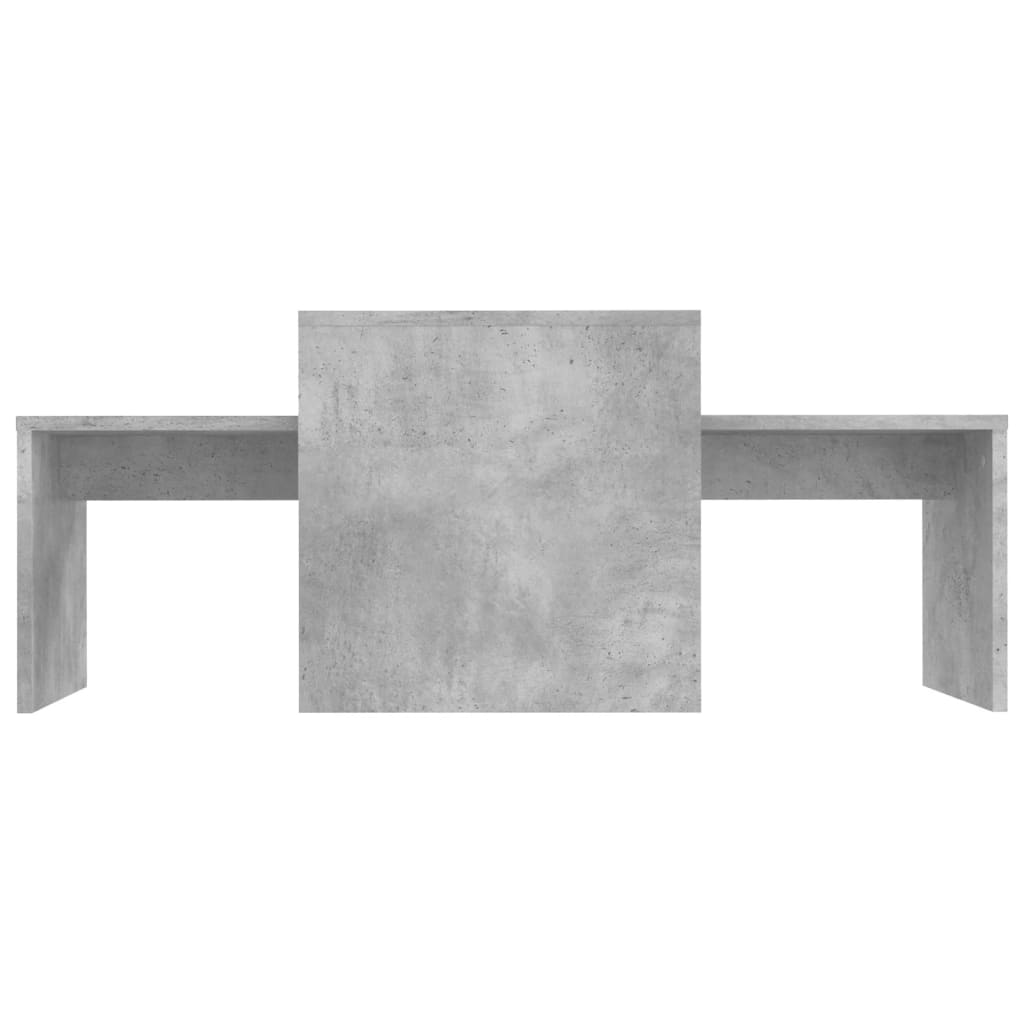 Ensemble de table basse Gris béton 100x48x40 cm Bois ingénierie - XIOS