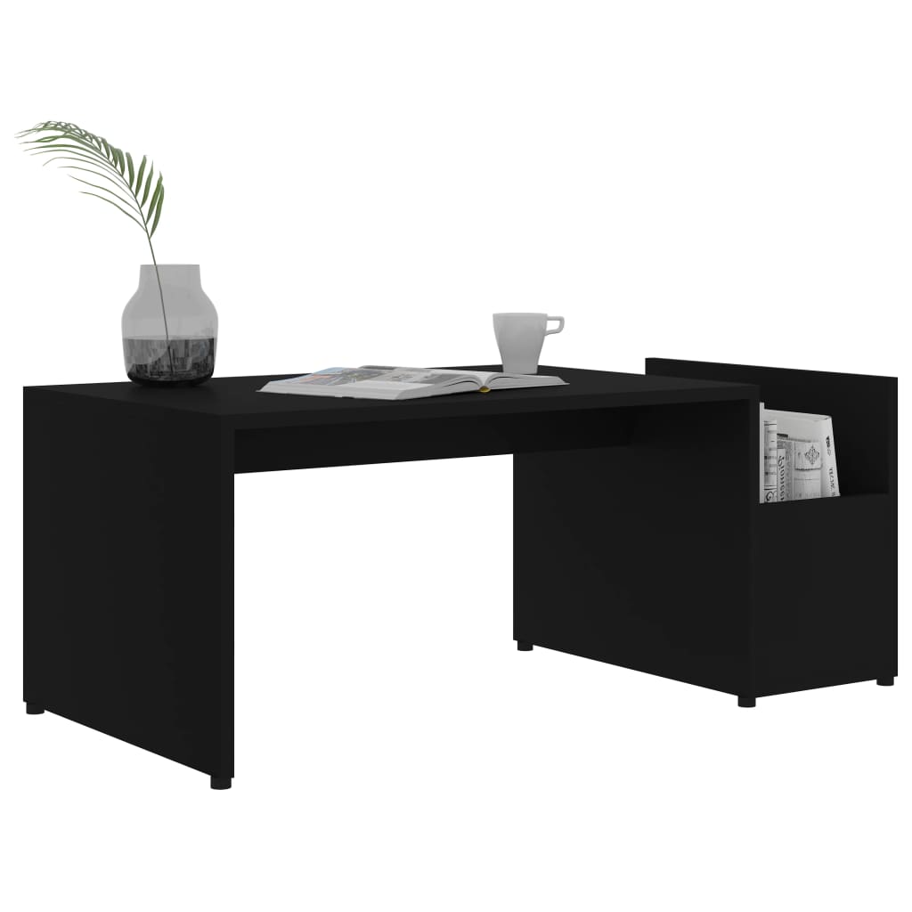 Table basse Noir 90x45x35 cm bois d’ingénierie - XIOS