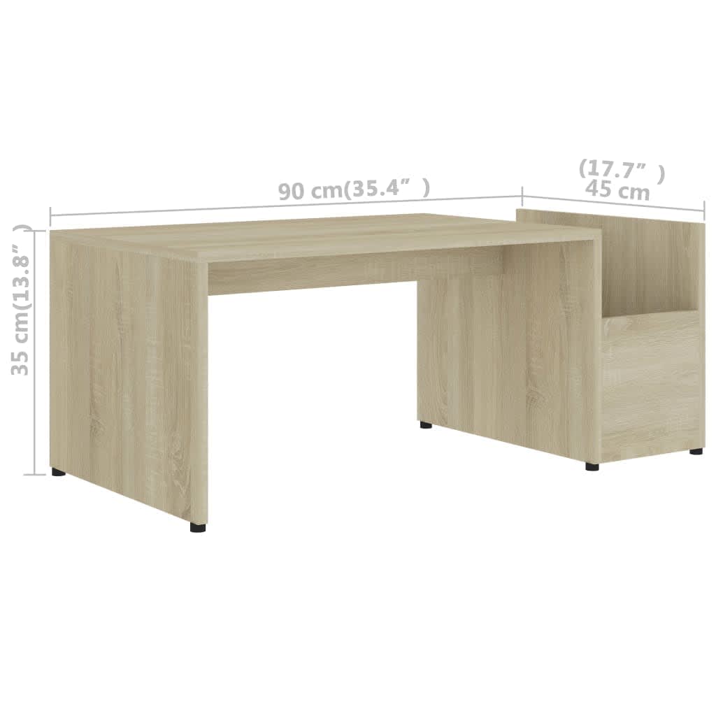 Table basse Chêne sonoma 90x45x35 cm bois d’ingénierie - XIOS